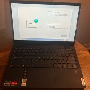 Lenovo Laptop/Tablet (Dark Teal w/Fabric Cover) Screen, Fingerprint Reader